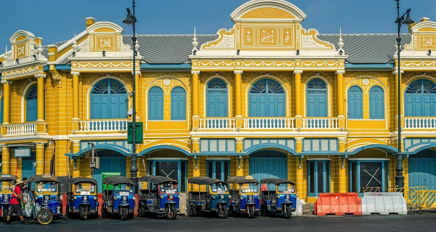 Tuk Tuks make a popular transport ways in Bangkok and Chiang Mai.