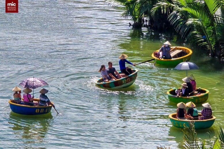 Basket boats in Coconut Village near Hoi An