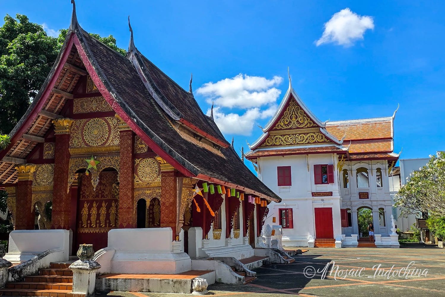 Peaceful Buddhist monastery in Luang Prabang, a must-visit stop on Laos cultural and spiritual tours