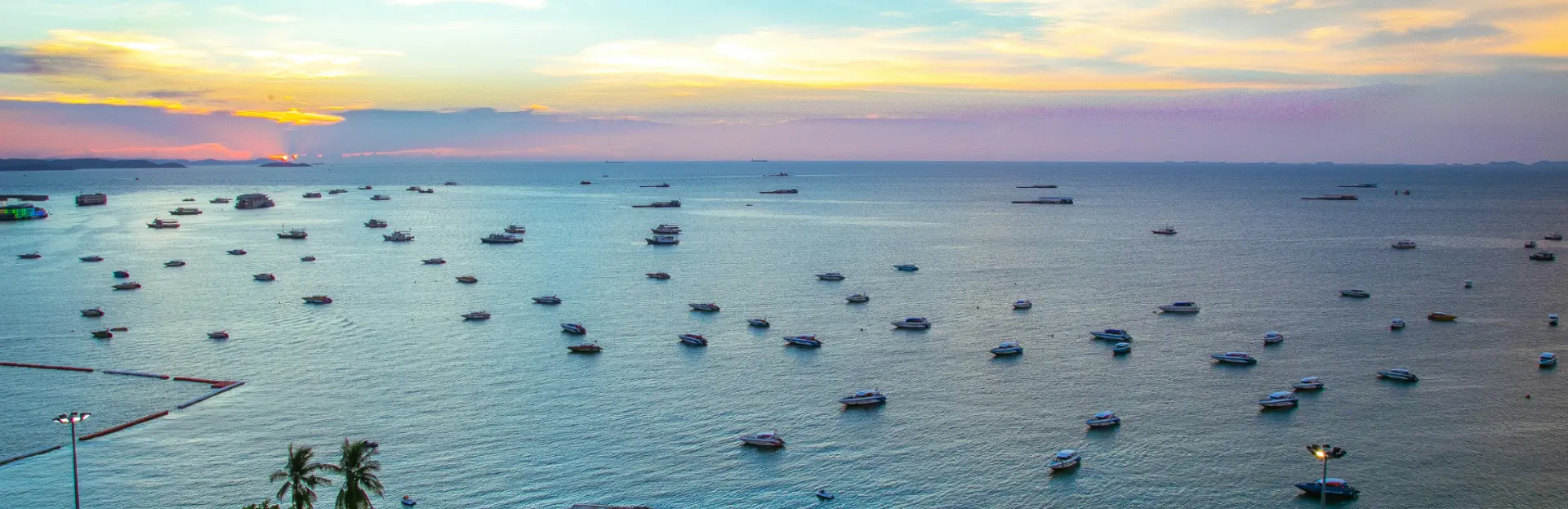 Pattaya Beach, a popular seaside destination near Bangkok, Thailand