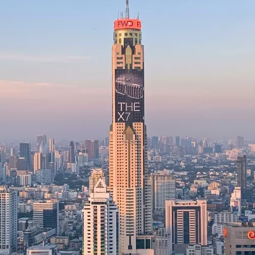 Baiyoke Sky Hotel and Tower in Downtown Bangkok, one of the best viewing top in Bangkok