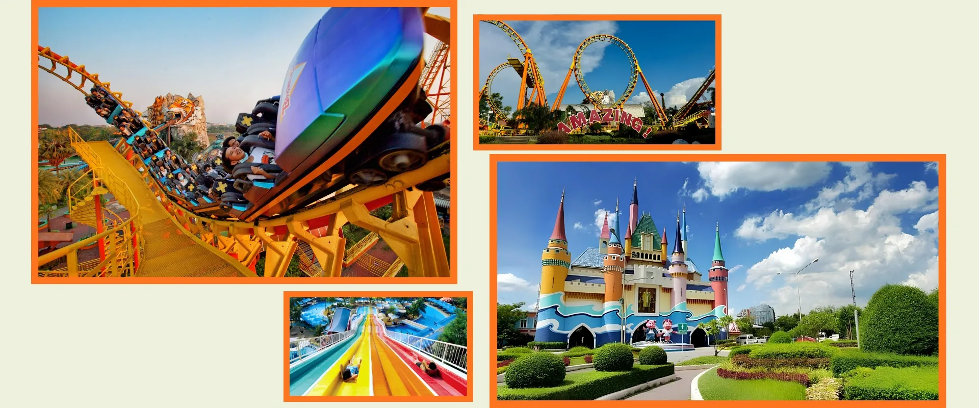 Siam Amazing Park, the largest theme park with amusement activities, the water park, and one of the world's largest wave pool, in Bangkok