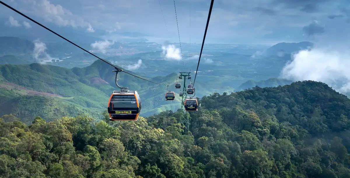 Ba Na Hills boasts the world's longest single-track cable car among.