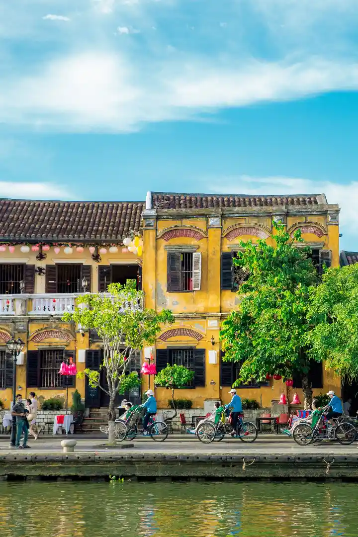 Riding cyclos in Hoi An Ancient Town