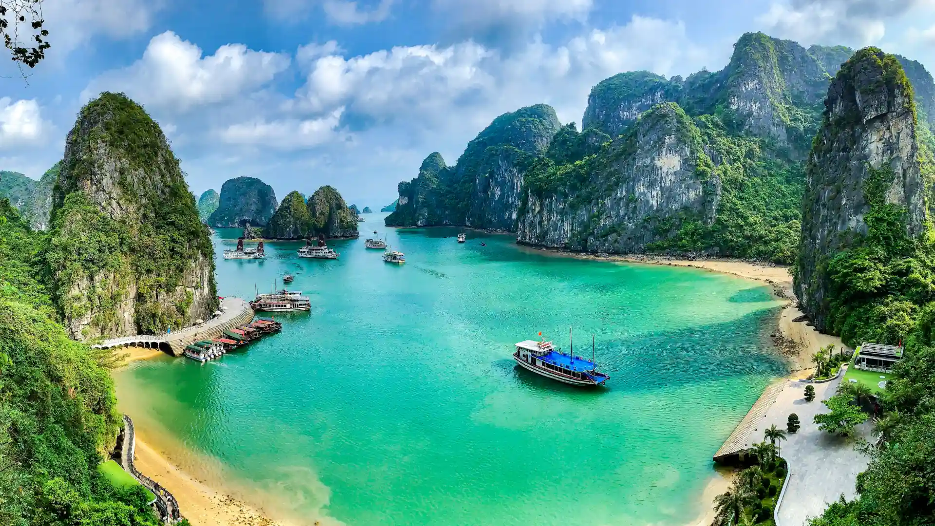 Sung Sot Cave in Ha Long Bay, a UNESCO-listed place and a highly recommended destination in Vietnam