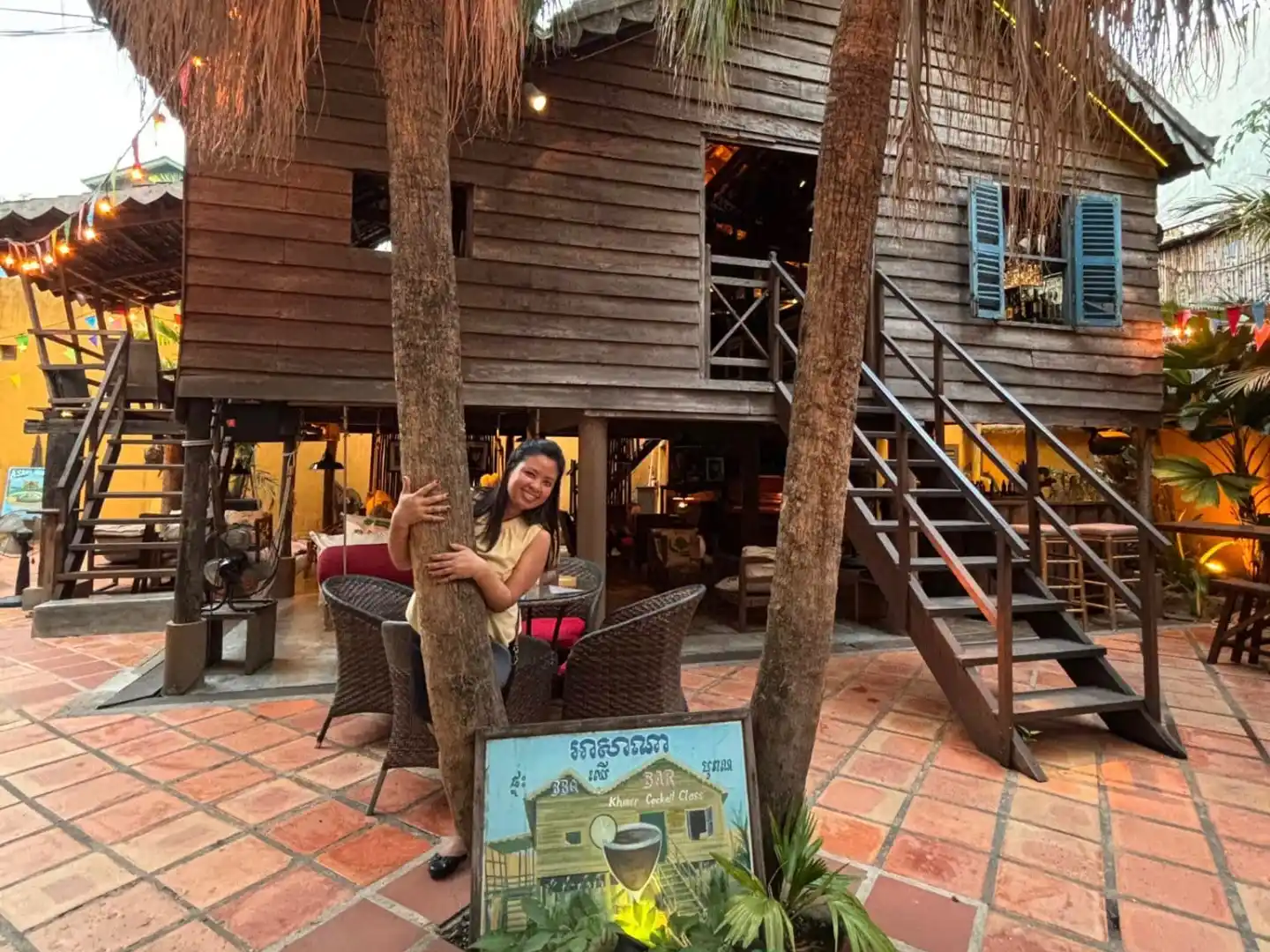 Amy in Siem Reap, the gateway city to Angkor Wat and Bayon Temple in Cambodia