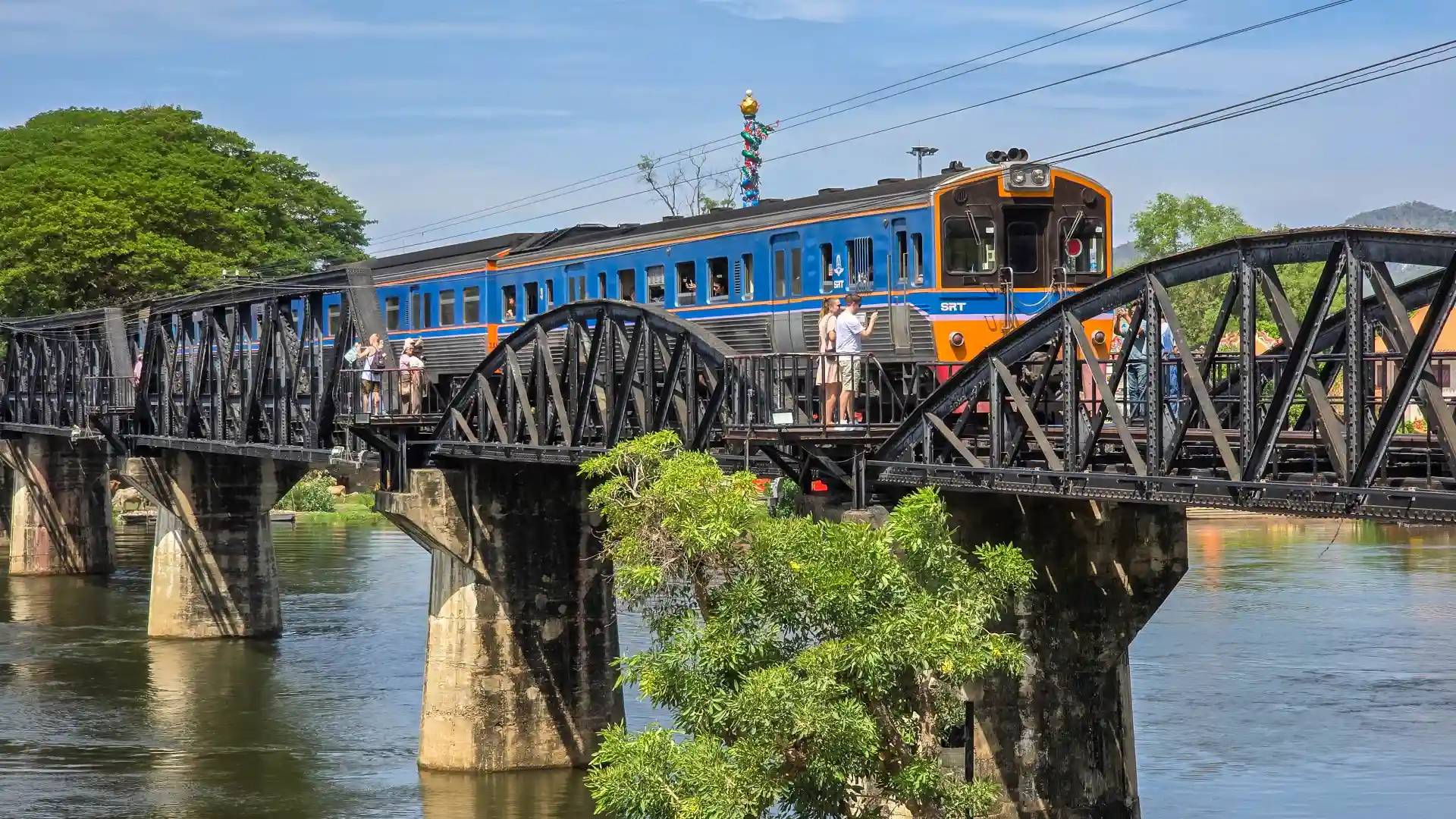 Bridge on the River Kwai River Khwae, the top sightseeing spot in Kanchanaburi