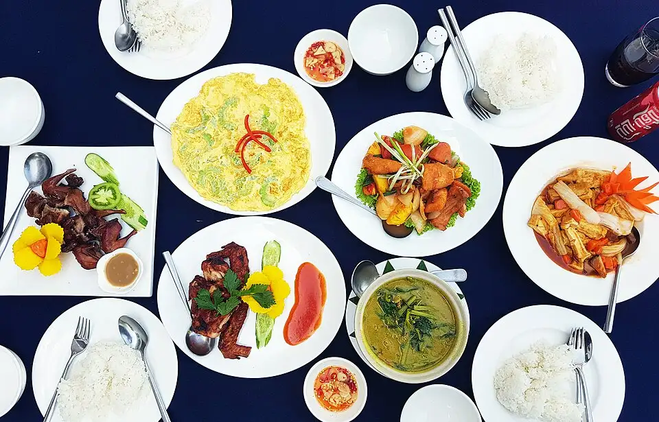Food in Siem Reap is colorful, reasonable, cheap, and tasty.